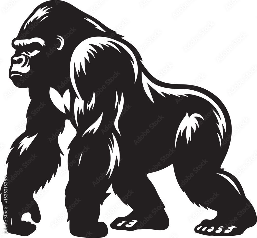 Fototapeta premium Gorilla Mascot Logo Design | Powerful Animal Vector Illustration