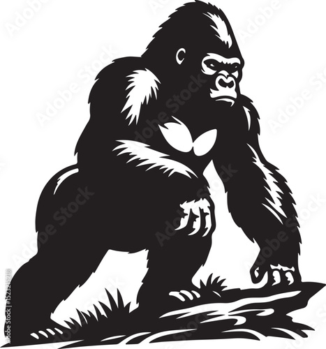 Wallpaper Mural Gorilla Mascot Logo Design | Powerful Animal Vector Illustration Torontodigital.ca