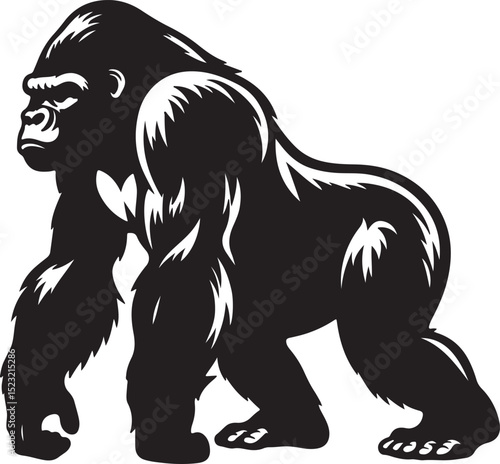 Gorilla Mascot Logo Design | Powerful Animal Vector Illustration
