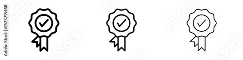 Warranty icons in flat style. line art. vector illustration