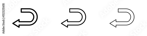 Send back icons in flat style. line art. vector illustration
