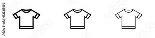 Shirt icons in flat style. line art. vector illustration