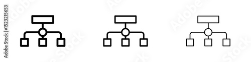 Sitemap icons in flat style. line art. vector illustration