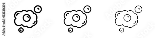 Foam icons in flat style. line art. vector illustration