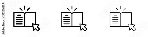 Guide icons in flat style. line art. vector illustration