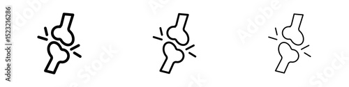Joint icons in flat style. line art. vector illustration