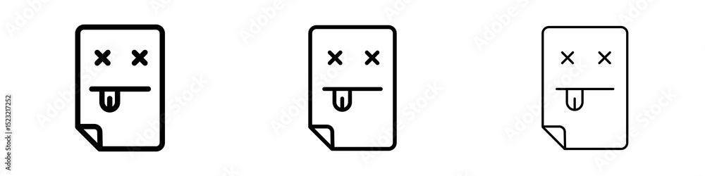 Obraz premium Broken Image icons in flat style. line art. vector illustration