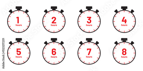Timer icon. Clock icon set .Timer icon. Clock icon set .Stopwatch, timer icons set. Speed ​​measurements, countdown