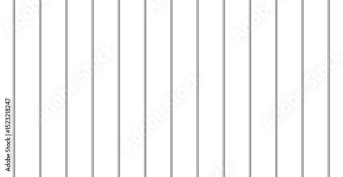 Prison bars isolated on white background, iron bars - Vector illustration