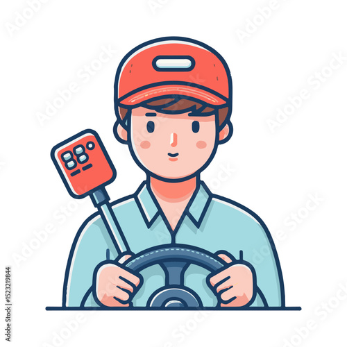 
illustration design of a driver