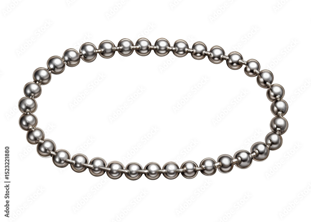 Obraz premium Ball chain isolated on transparent background.