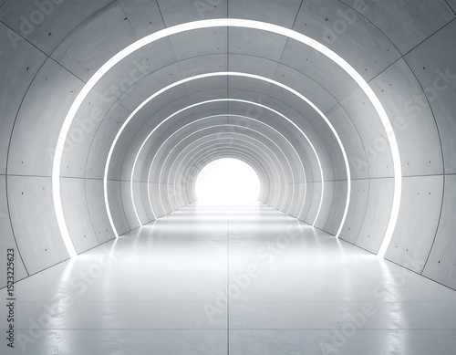 Fototapeta Naklejka Na Ścianę i Meble -  Futuristic tunnel interior