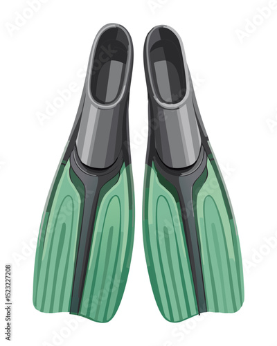 Underwater Diving Fins Illustration Graphic