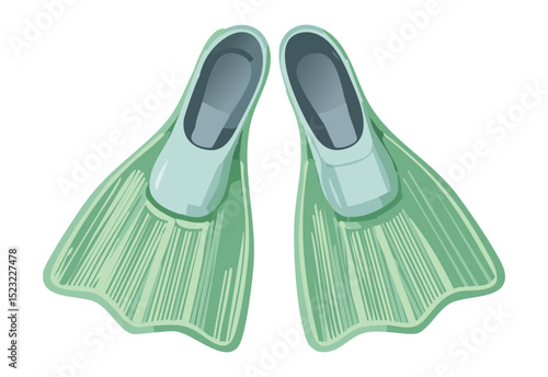 Green Snorkeling Fins for Underwater Adventure