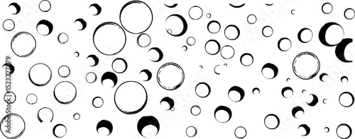 Abstract black and white circle pattern design