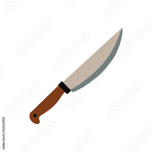 boning knife vector art on white background