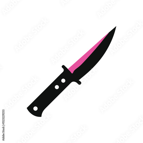 edc knife vector art on white background