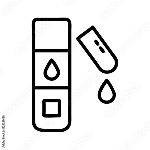 Blood test kit with dropper and test strip for medical use  