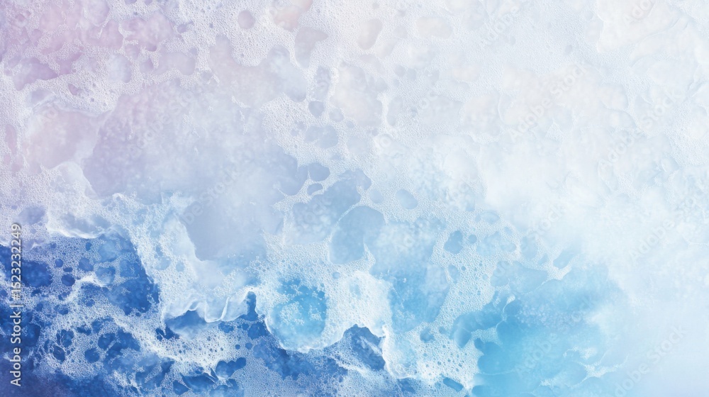 Fototapeta premium Close Up of Foamy Water with Color Gradient