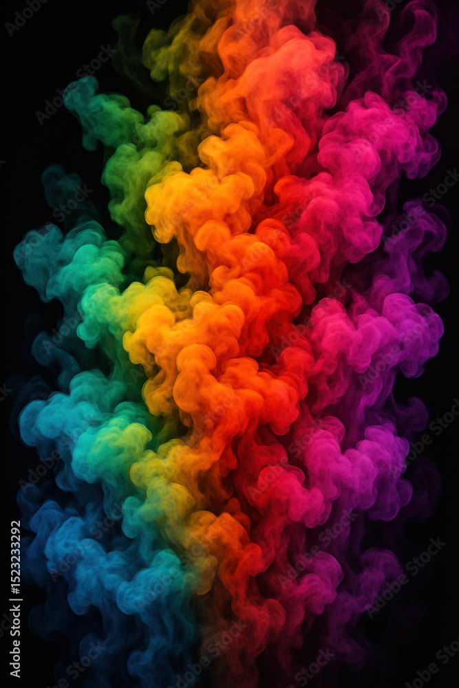 Rainbow smoke wallpapers on a rainbow wall. Rainbow smoke wallpapers on a rainbow wall.