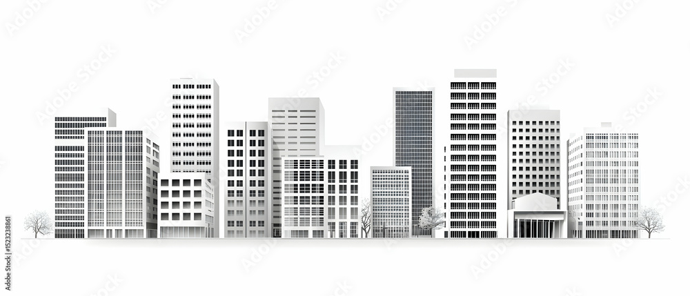 Obraz premium Abstract Cityscape Panorama