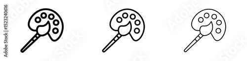 Palette icon editable. Design template vector