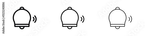 Bell ring icon editable. Design template vector
