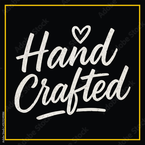Handcrafted Script Logo with Heart Detail - Artisan & Handmade Quality