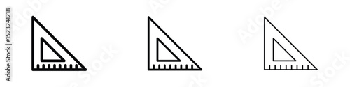 Triangle ruler icon editable. Design template vector