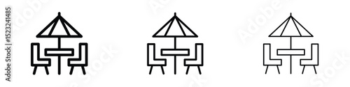 Terrace icon editable. Design template vector