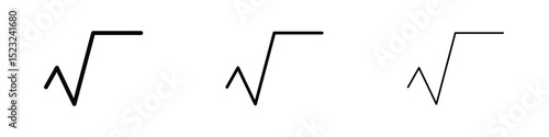 Square root icon editable. Design template vector