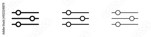 Settings sliders icon editable. Design template vector