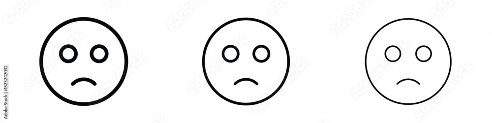 Sad icon editable. Design template vector Sad icon editable. Design template vector