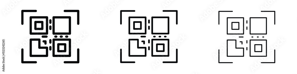 Qrcode icon editable. Design template vector Qrcode icon editable. Design template vector