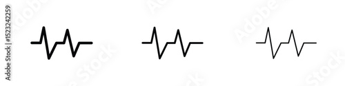 Pulse icon editable. Design template vector