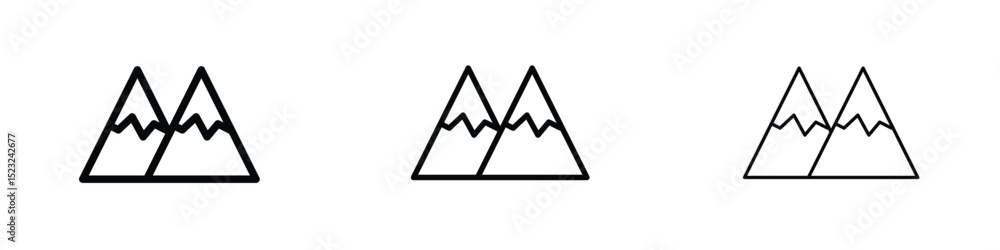 Mountains icon editable. Design template vector Mountains icon editable. Design template vector