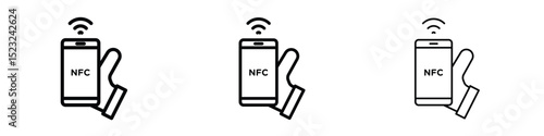 NFC communication icon editable. Design template vector