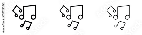 Music icon editable. Design template vector