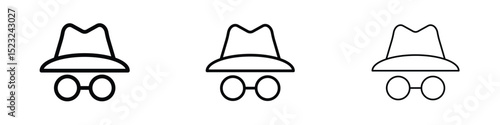 Incognito icon editable. Design template vector