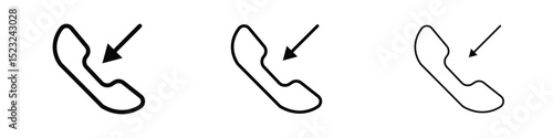 Incoming Call icon editable. Design template vector