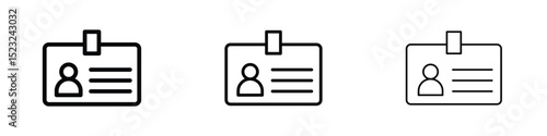 ID badge icon editable. Design template vector