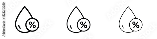 Humidity icon editable. Design template vector