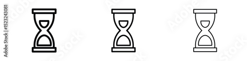 Hourglass end icon editable. Design template vector