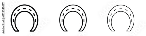 Horseshoe icon editable. Design template vector