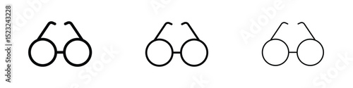 Glasses icon editable. Design template vector