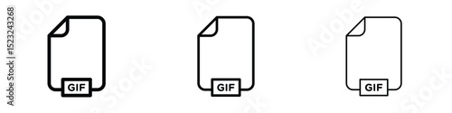 Gif icon editable. Design template vector