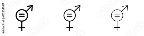 Equality icon editable. Design template vector