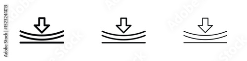 Compress icon editable. Design template vector