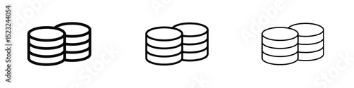 Coins icon editable. Design template vector
