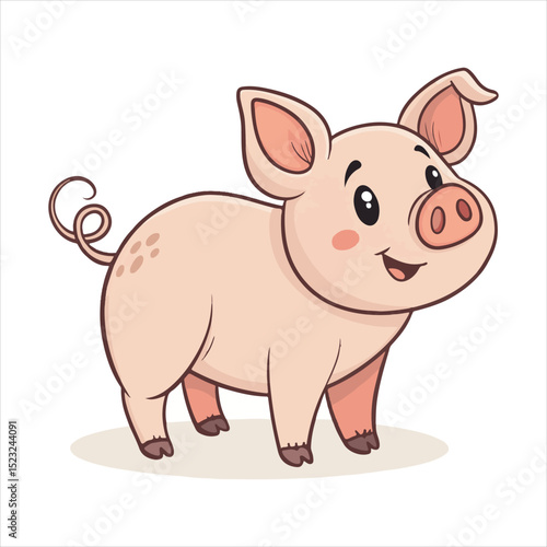 Cute Pig - Piglet Character Mascot.